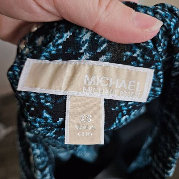 Michael Kors Sheer Embellished Button Down Shirt - Picture 7 of 7